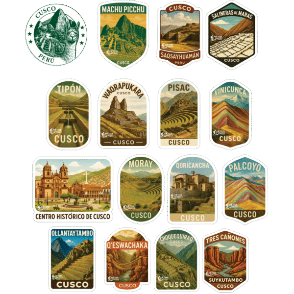 12 Edición Premium Cusco (15 stickers + 1 transparente)