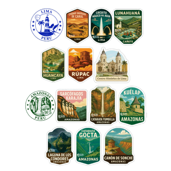 5 FullPack Región - (6 stickers + 1 transparente) (Amazonas y Lima Metropolitana)