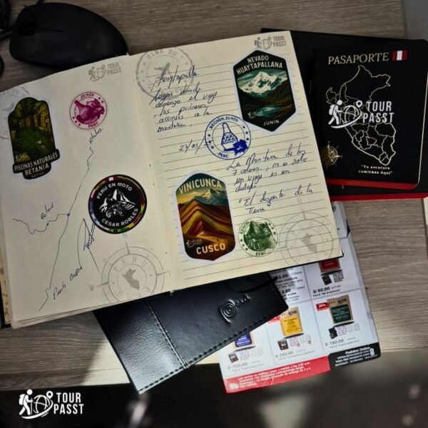 PASAPORTE - TIENDA EcoPack Aventura - (3 stickers + 1 transparente) (Apurímac, Junín, Loreto, Madre de Dios, Tacna, Tumbes)
