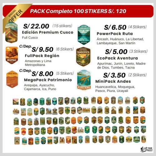 Pack Completo 100 Stickers Tourpasst